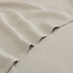 Drap plat en lin lavé 270x300cm - beige