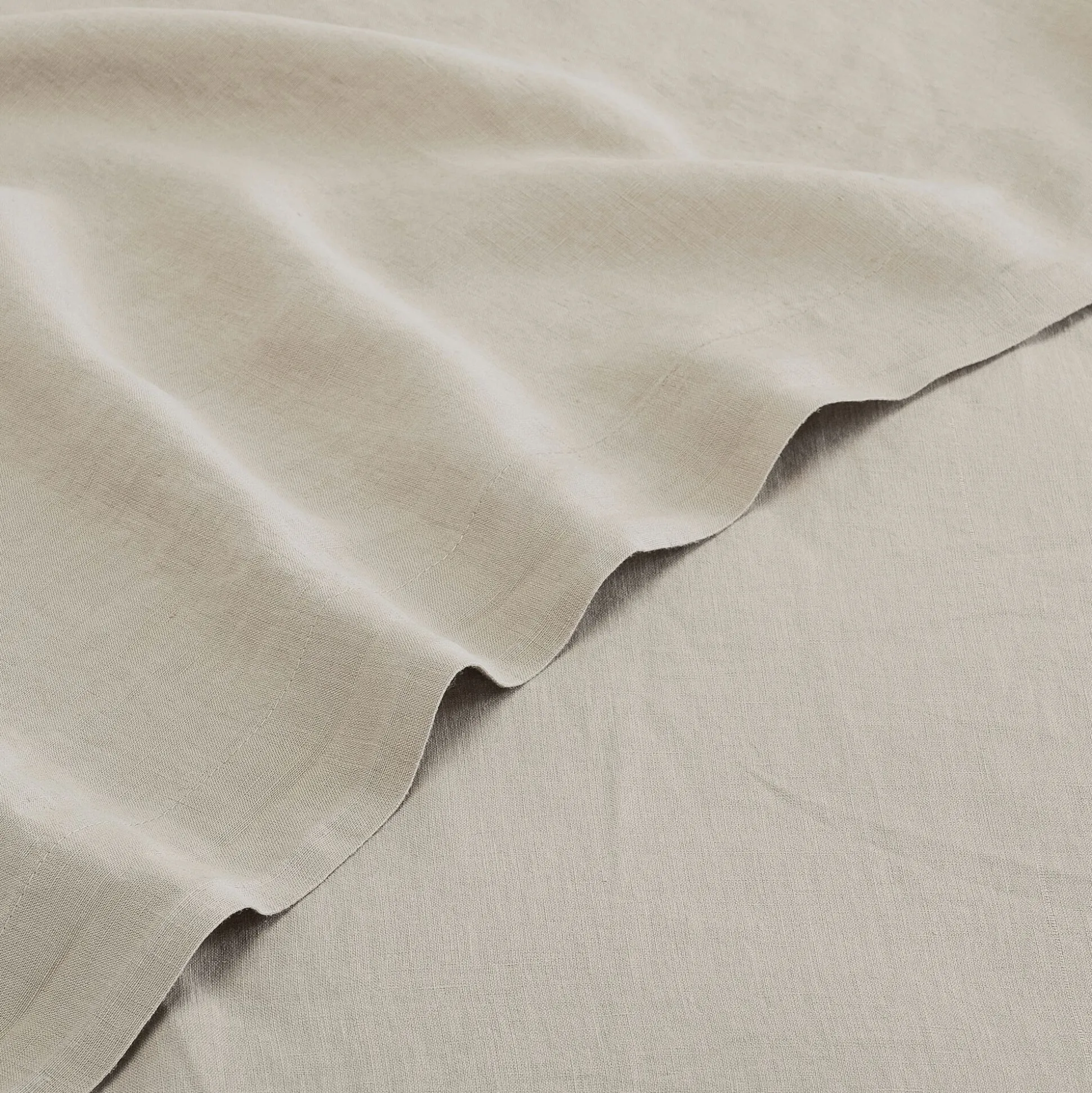 Drap plat en lin lavé 270x300cm - beige