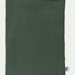 Drap plat en lin lavé 270x300cm - vert cèdre