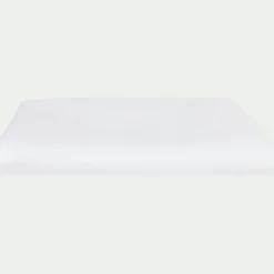 Drap plat en percale de coton 270x300- blanc