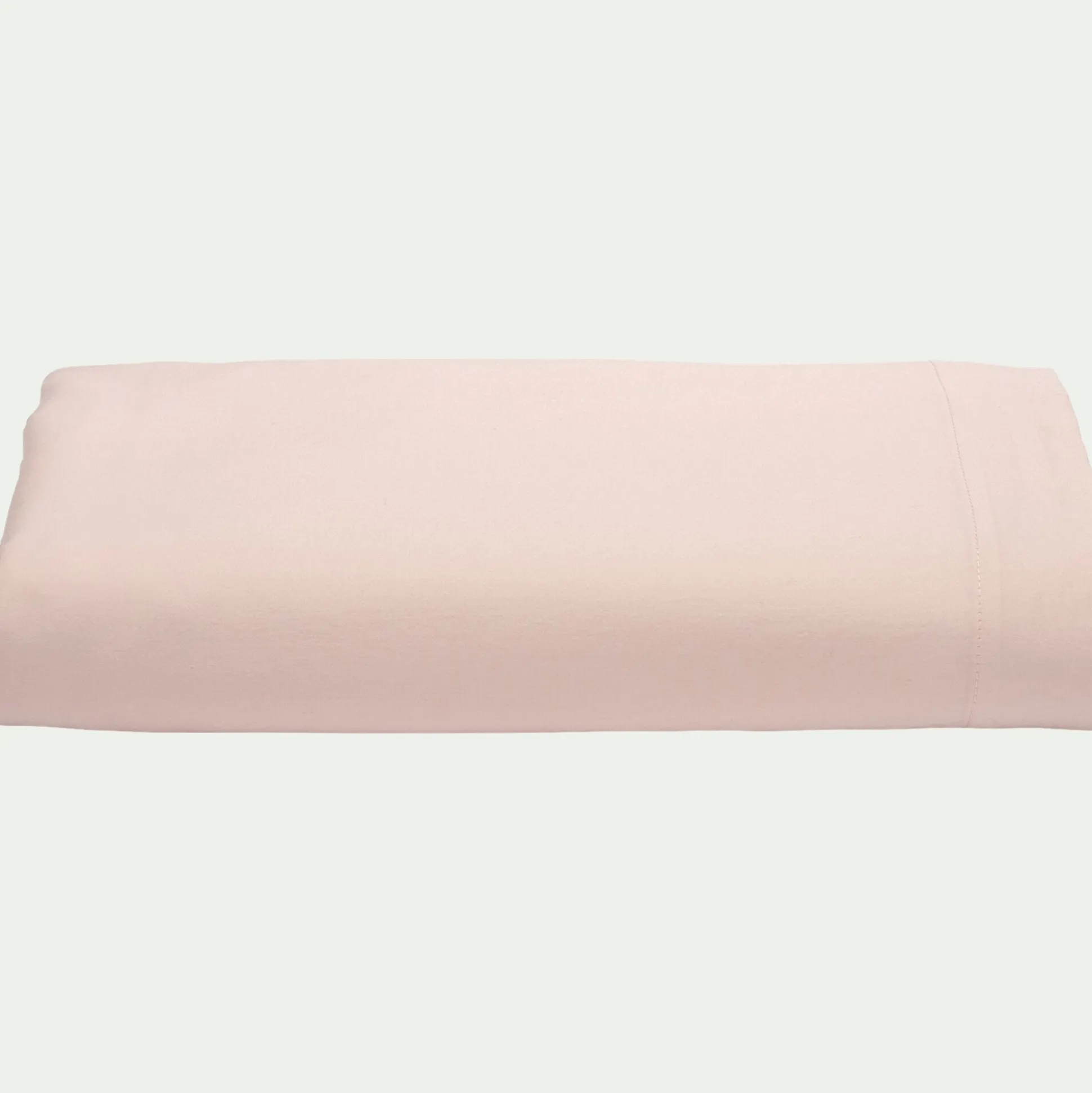 Drap plat en satin lavé 270x300cm - rose pétale