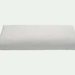 Drap plat en satin lavé 270x300cm - vert opaline