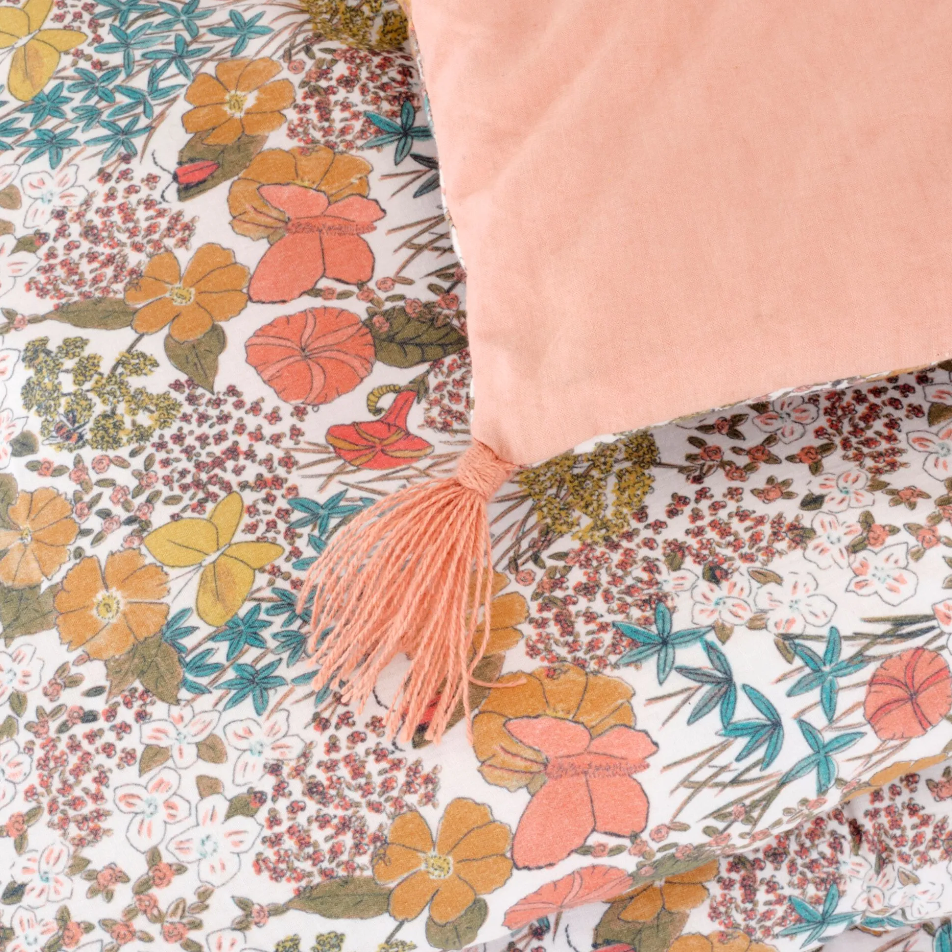 Édredon en coton motif Grenat 65x120cm - rouge