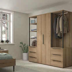 Dressing modulable en bois - bois clair
