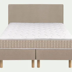 Ensemble matelas ressorts + sommier H24cm alinea 2x80x200cm - beige roucas