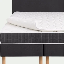 Ensemble matelas ressorts + sommier H24cm alinea 2x100x200cm - gris anthracite