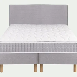 Ensemble matelas ressorts + sommier H24cm alinea 2x100x200cm - gris borie