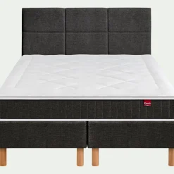 Ensemble matelas ressorts+sommier ferme Epeda H68cm 2x80x200cm - gris