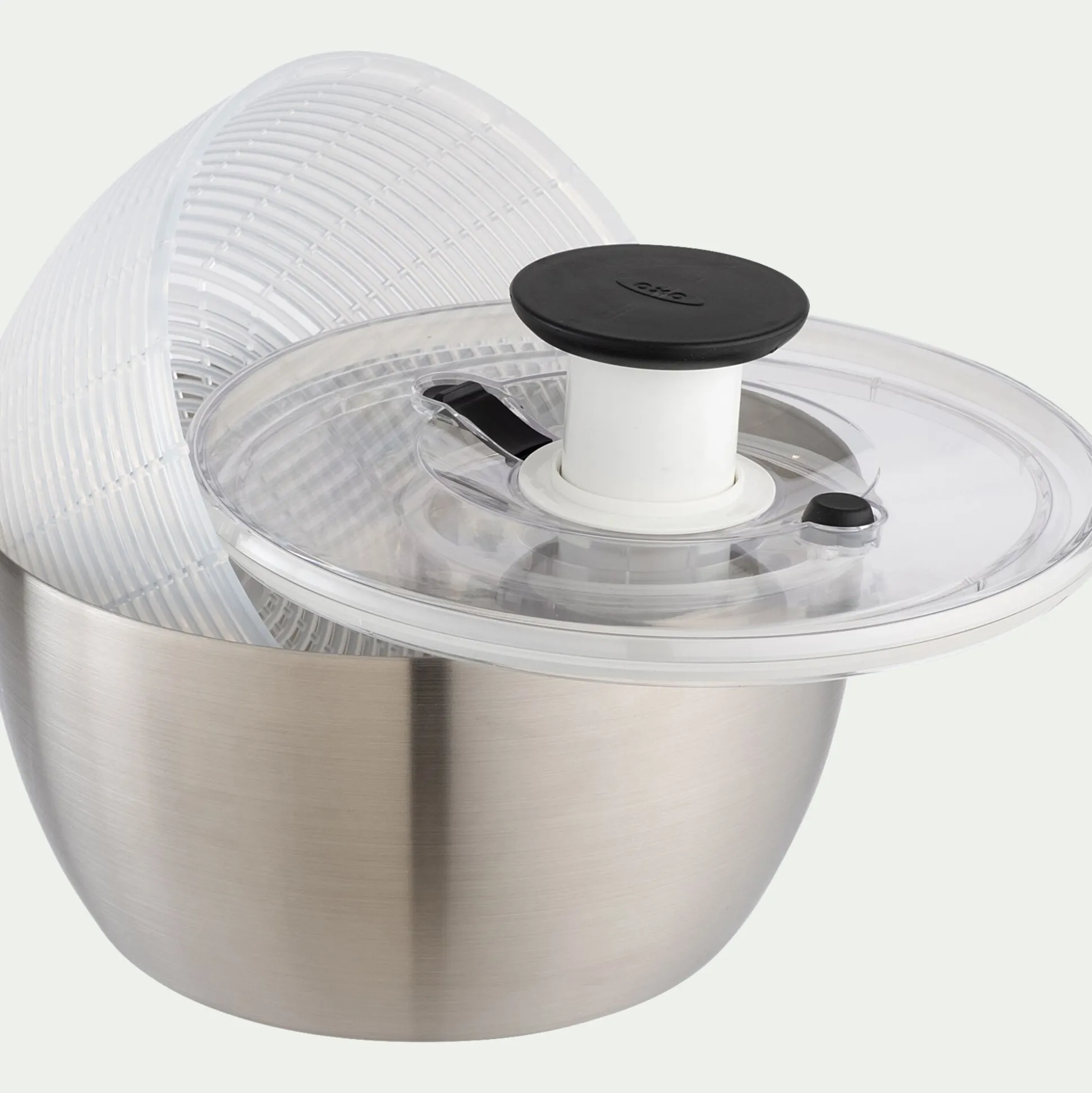 Essoreuse à salade en inox D26 cm - gris métallisé