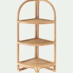 Etagère d'angle en rotin - naturel H81cm