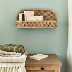 Etagère murale en bambou - naturel L56xl14xH24cm
