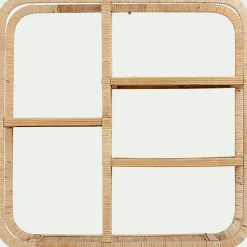 Etagère murale en rotin - naturel 65x65cm