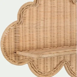 Etagère murale nuage en rotin 40x58cm - naturel