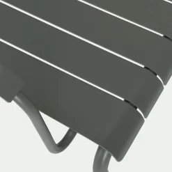 Fauteuil de jardin aluminium avec accoudoirs vert cèdre
