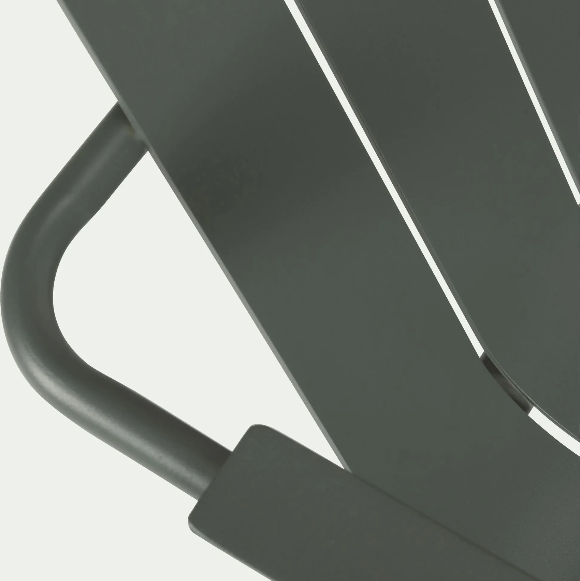 Fauteuil de jardin aluminium avec accoudoirs vert cèdre