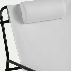 Fauteuil de jardin en acier et coton - blanc