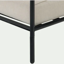 Fauteuil de jardin en acier et corde - beige