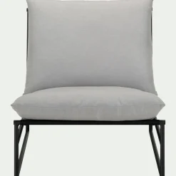 Fauteuil de jardin en aluminium - noir