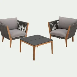 Fauteuil de jardin en cordes - gris vésuve
