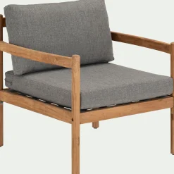Fauteuil de jardin en teck recyclé - gris