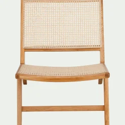 Fauteuil en chêne et rotin - bois clair
