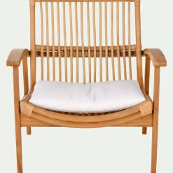 Fauteuil en teck et rotin - naturel