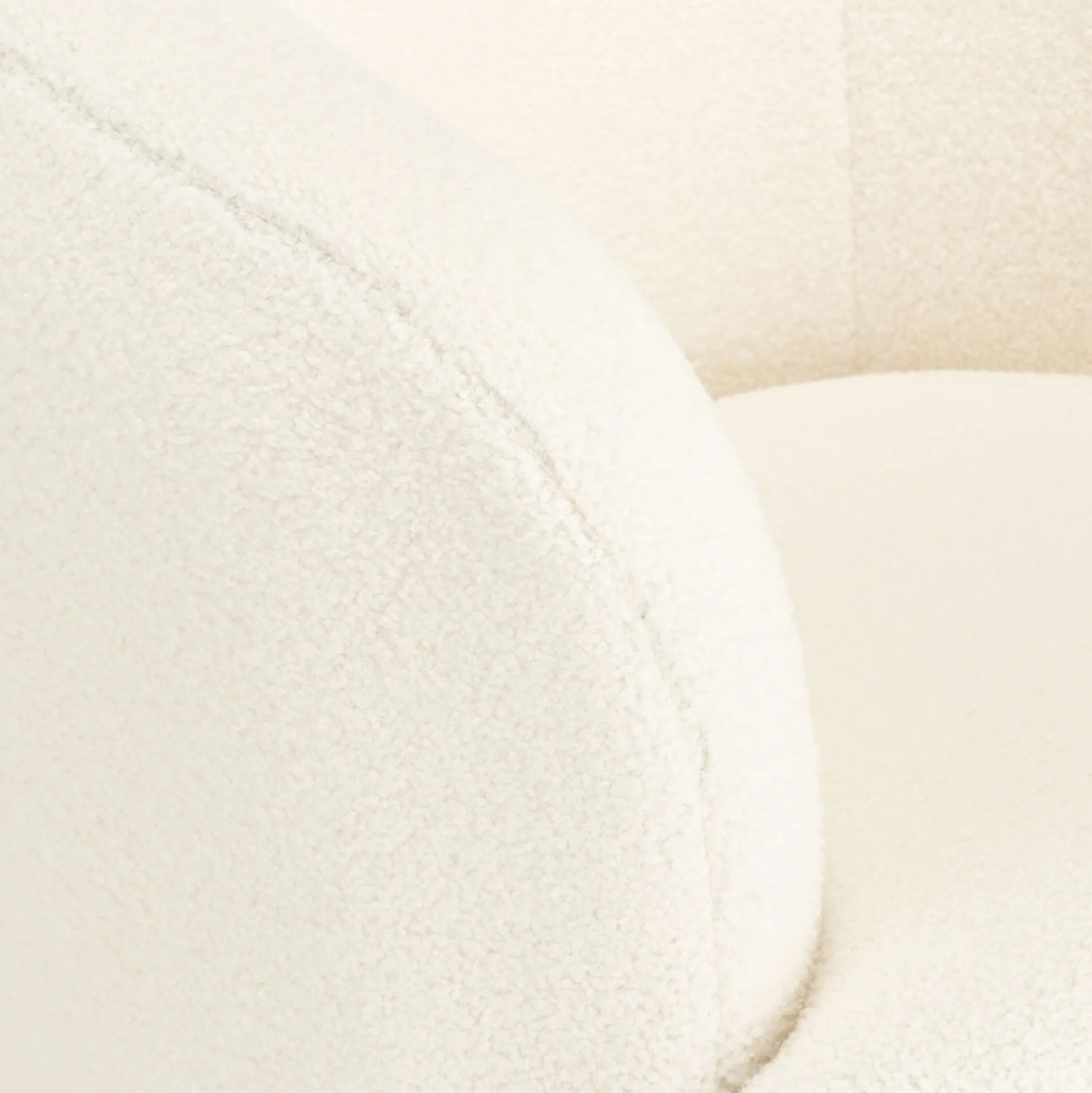Fauteuil en tissu avec piétement en acier - blanc capelan