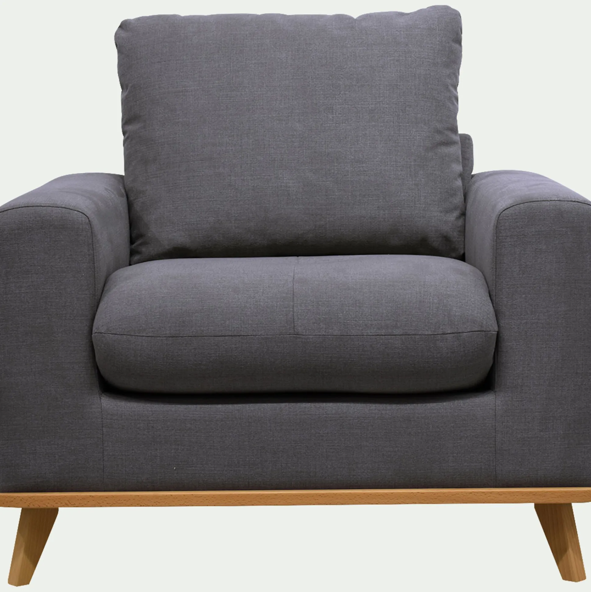 Fauteuil en tissu cosmo - gris anthracite