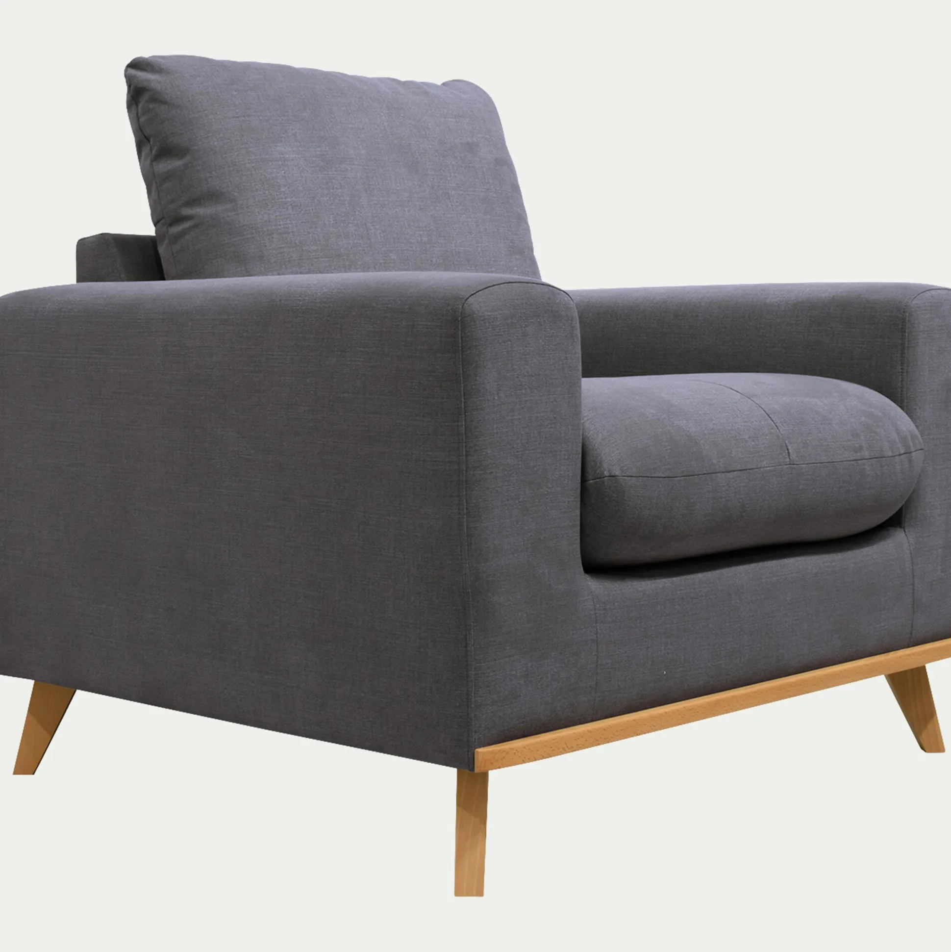 Fauteuil en tissu cosmo - gris anthracite