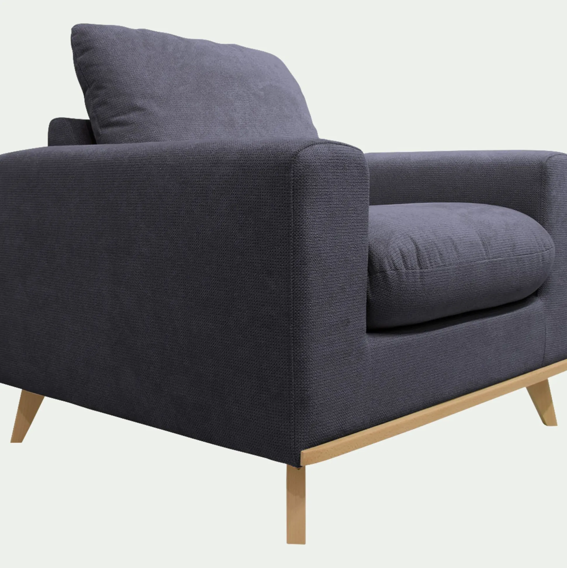 Fauteuil en tissu crown - bleu calabrun