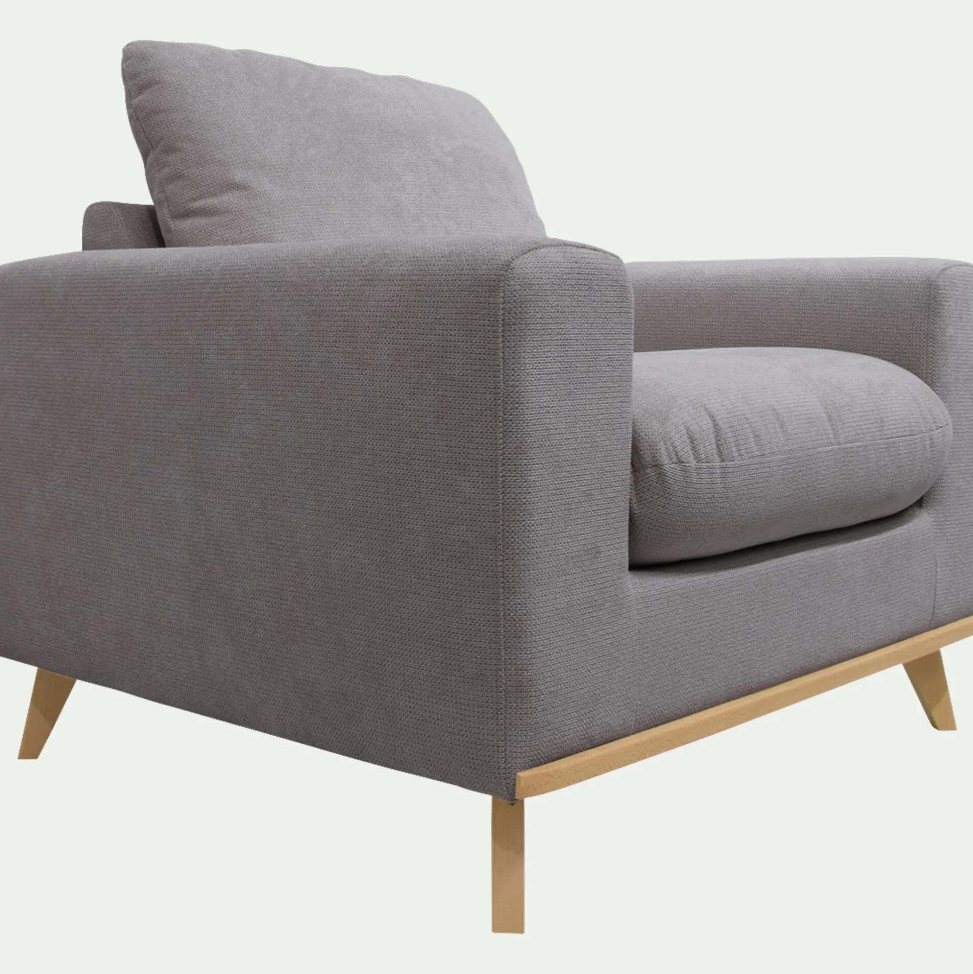 Fauteuil en tissu crown - gris restanque
