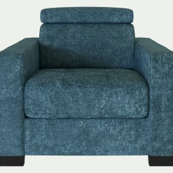 Fauteuil en tissu Genesis - bleu figuerolles