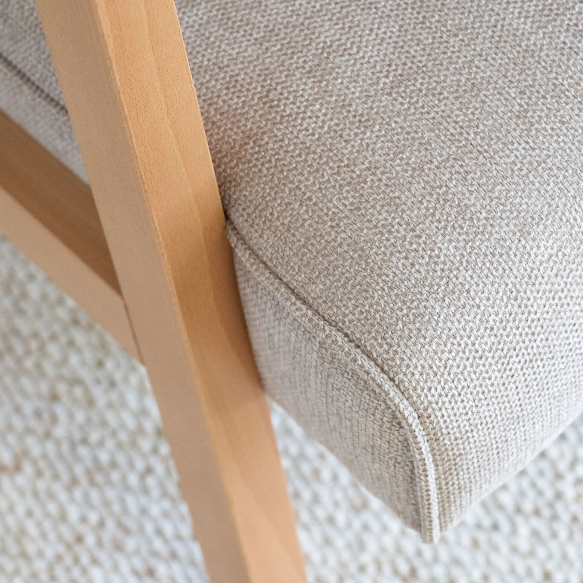 Fauteuil en tissu Loft - beige roucas