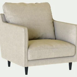 Fauteuil en tissu mixte - beige alpilles