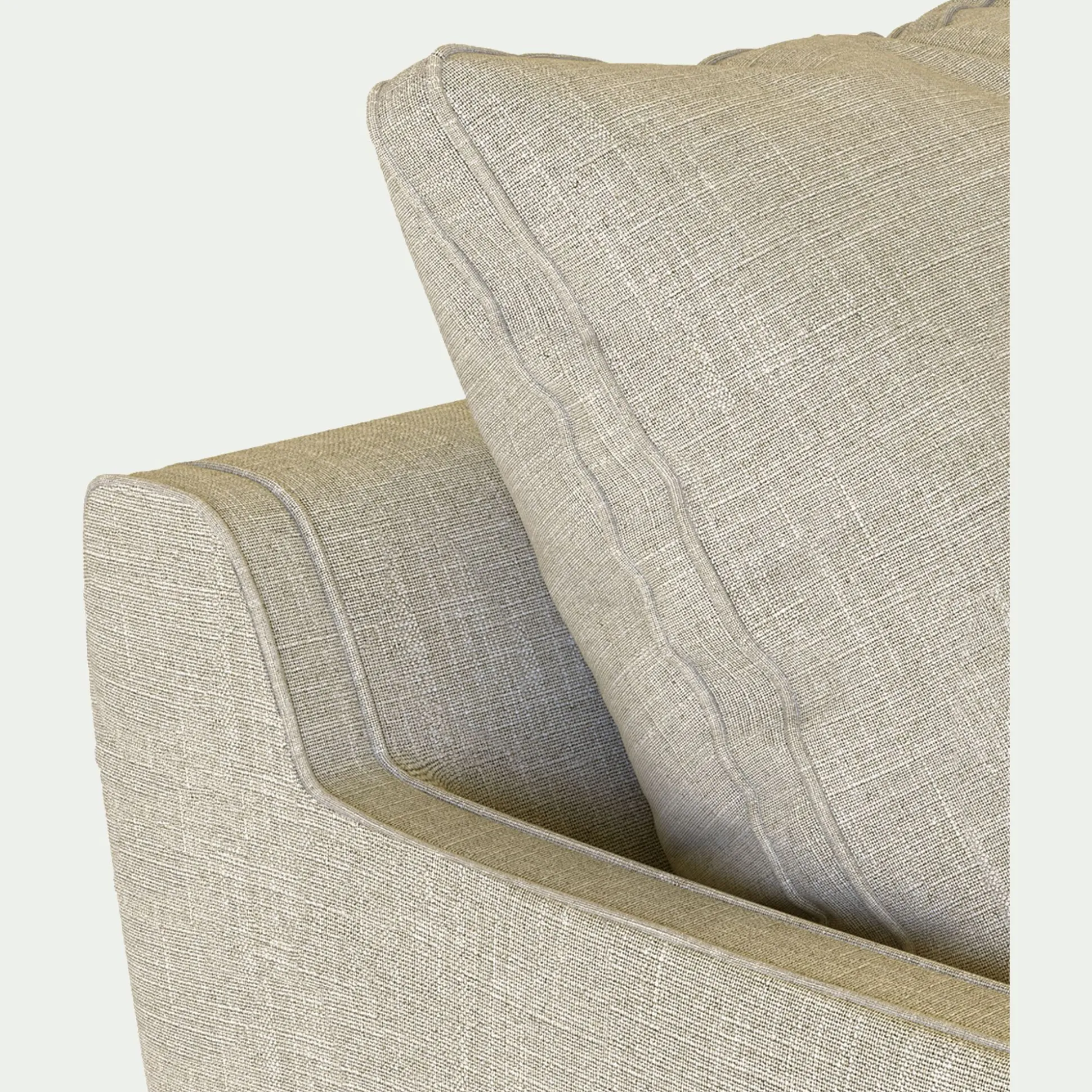Fauteuil en tissu mixte - beige alpilles