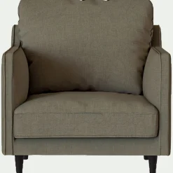 Fauteuil en tissu mixte - vert cèdre