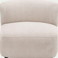 Fauteuil en tissu Raven - blanc écru