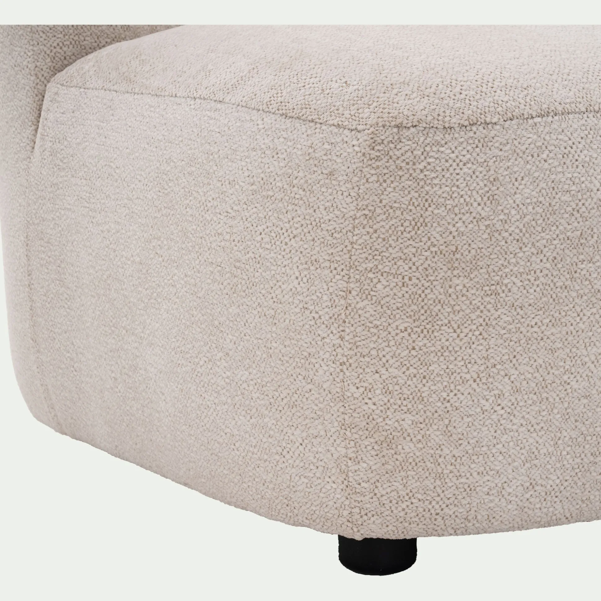 Fauteuil en tissu Raven - blanc écru
