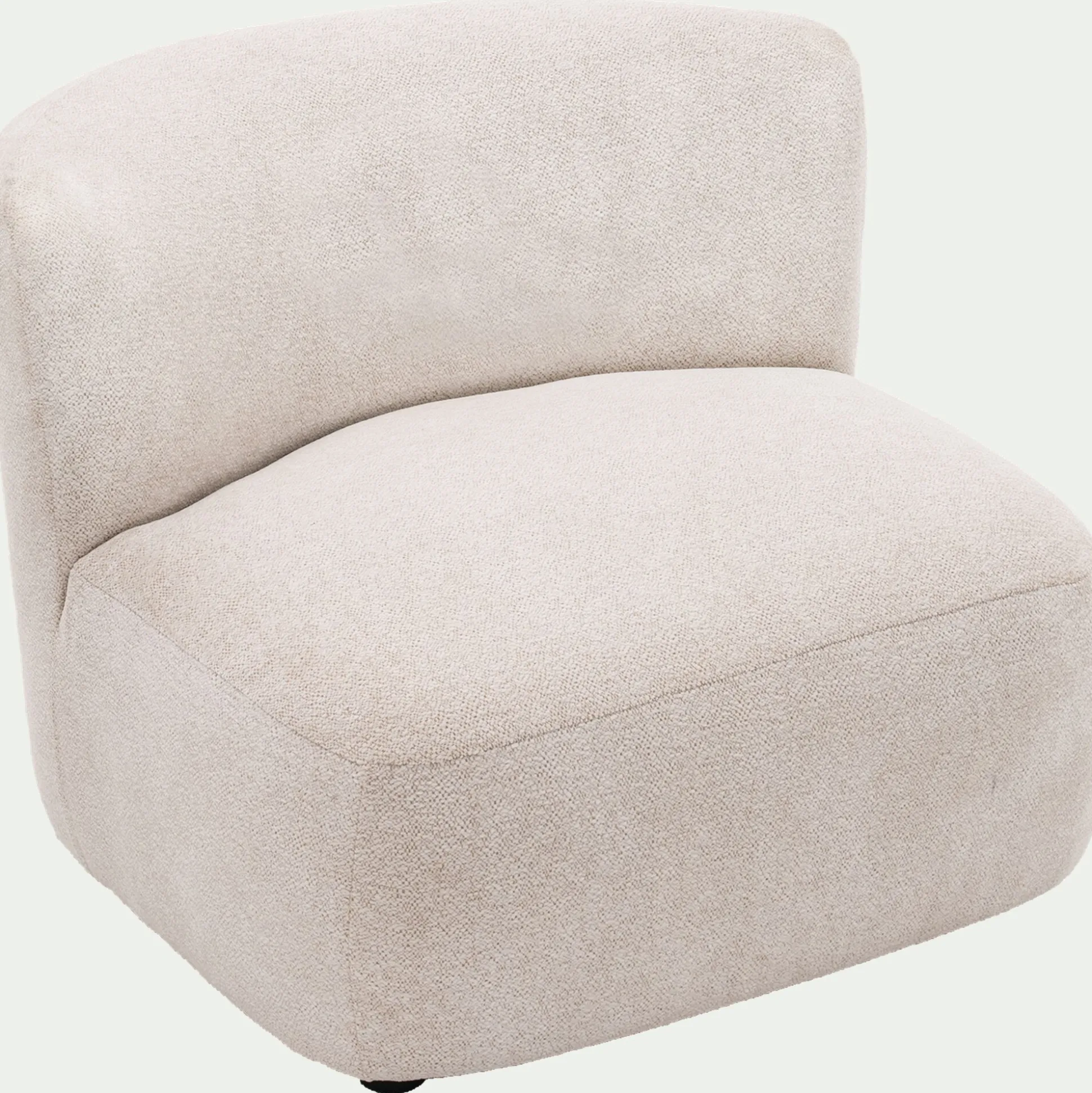 Fauteuil en tissu Raven - blanc écru