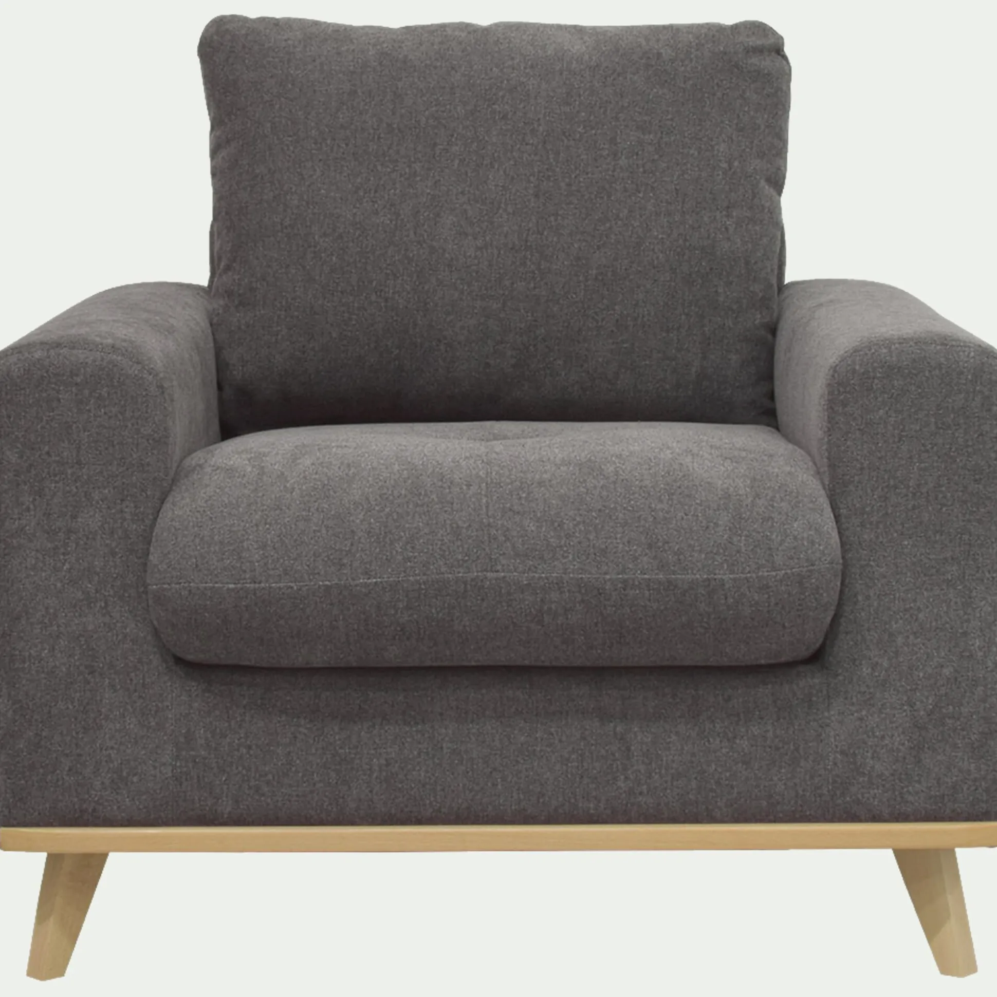 Fauteuil en tissu storm - gris moyen