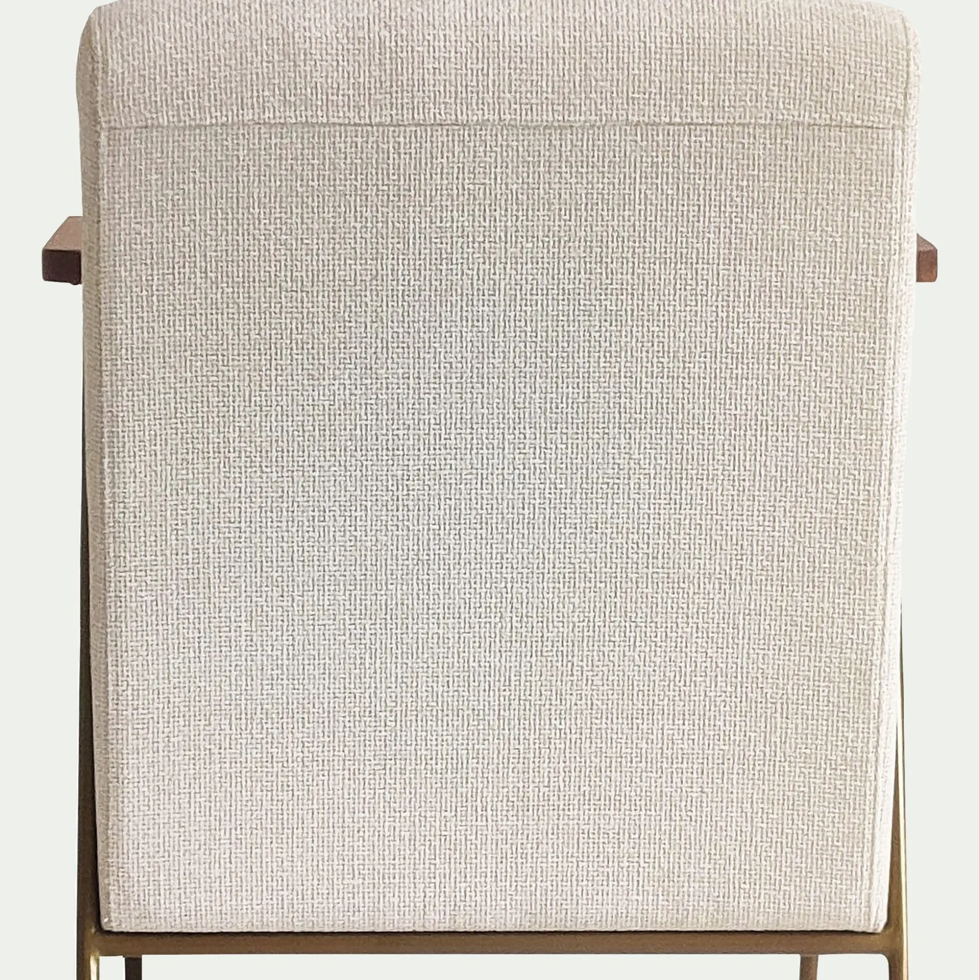 Fauteuil en velours - beige