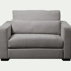 Fauteuil fixe en tissu Bloq - gris