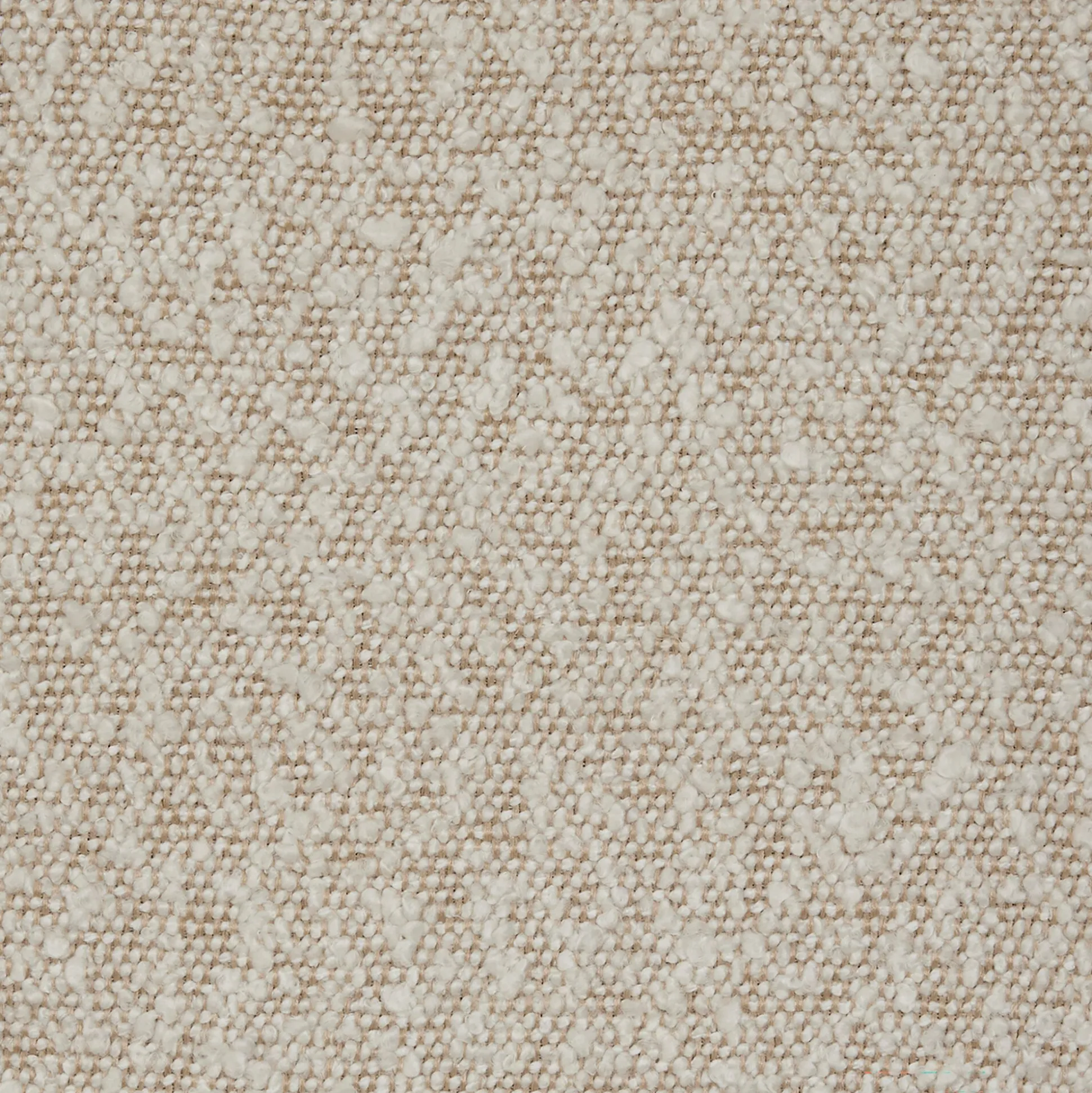 Fauteuil fixe en tissu bouclette - blanc écru
