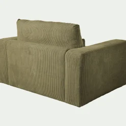 Fauteuil fixe en velours côtelé - vert cèdre