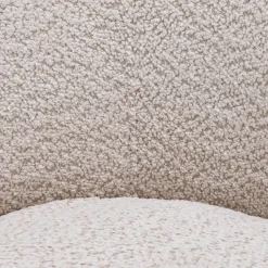 Fauteuil pivotant en tissu bouclette - beige