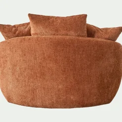 Fauteuil pivotant en tissu Genesis - brun rustrel