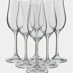 Flûte à champagne en verre 20cl - transparent