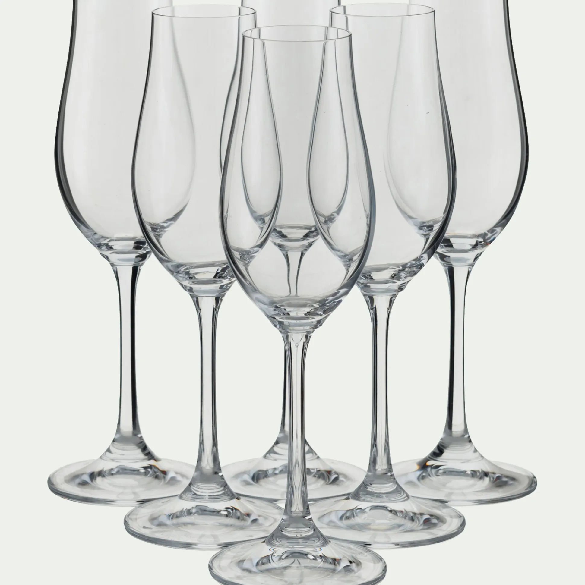 Flûte à champagne en verre 20cl - transparent