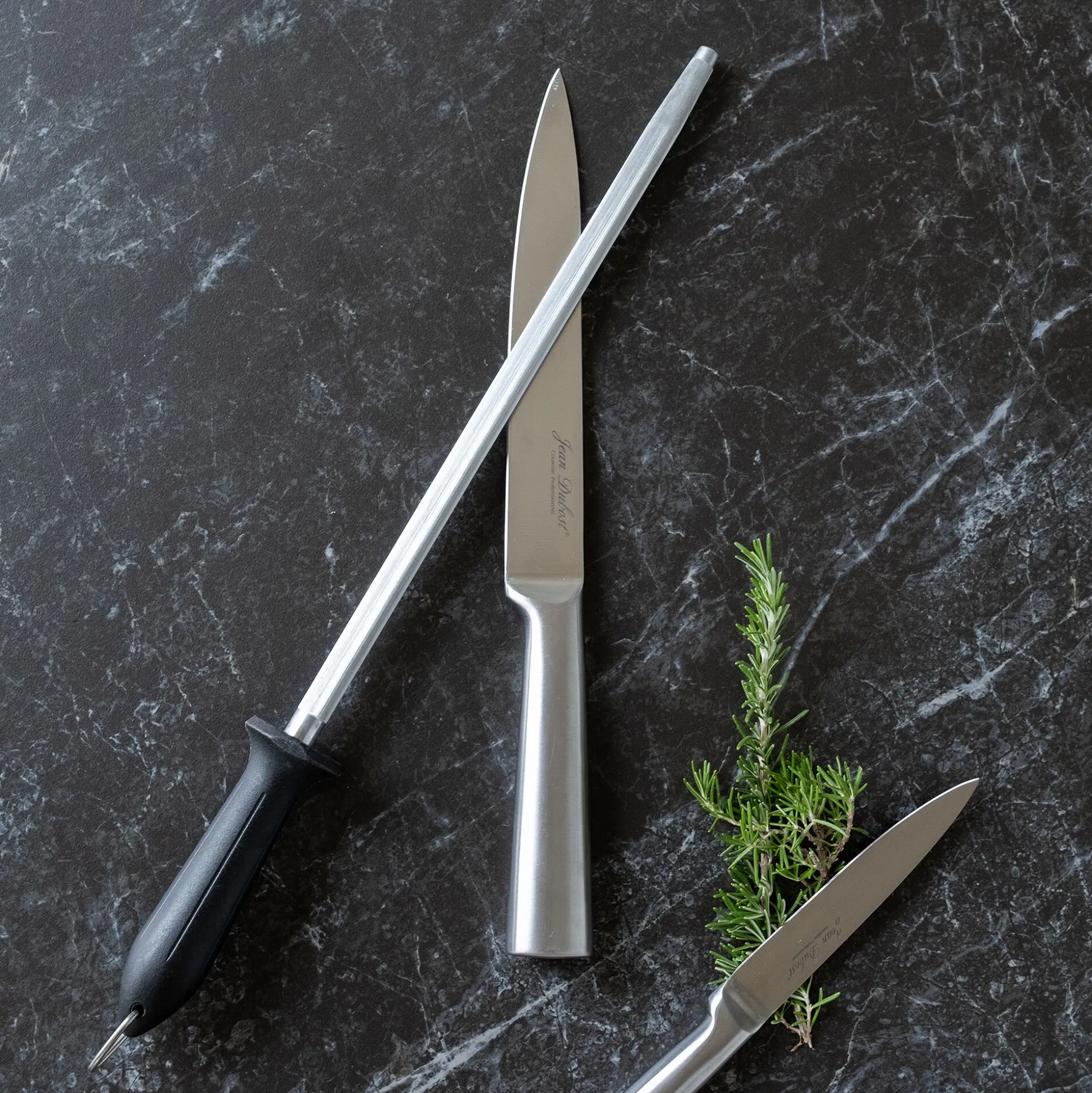 Fusil à aiguiser professionnel avec mèche en diamant - noir