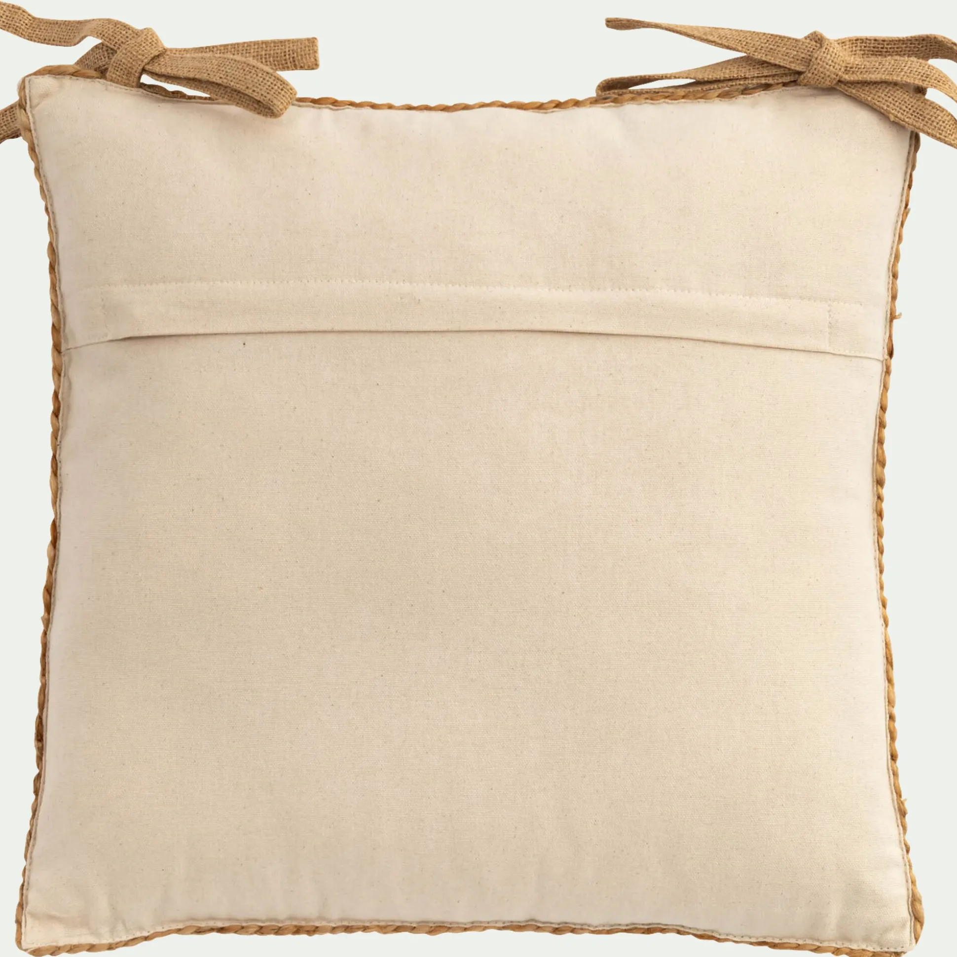 Galette de chaise en jute et coton 45x45cm - naturel